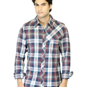 Quiksilver Men Navy Blue Check Shirt