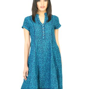 BIBA Women Printed Blue Kurta