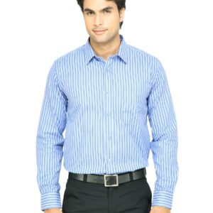Black Coffee Men Blue Slim Fit Shirt