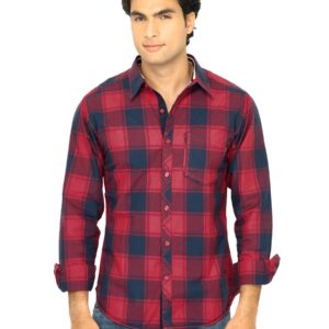United Colors of Benetton Men Check Red Shirt