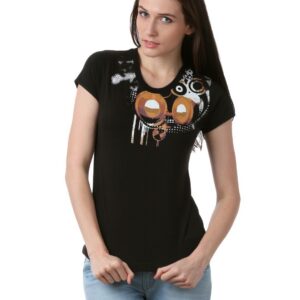 Myntra Women Black T-shirt