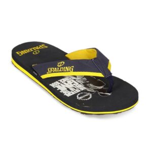 Spalding Men's Navy With Yellow Flip Flop