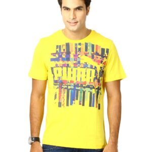 Puma Men spine tee Yellow Tshirts