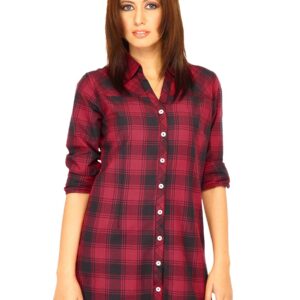 Jealous 21 Women Check Red Shirt