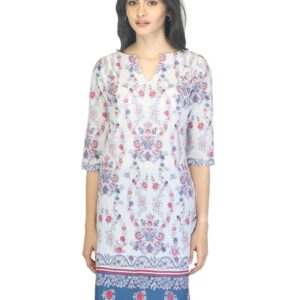 W Women Printed White Kurta