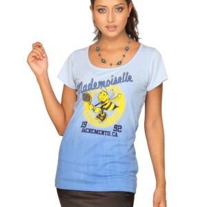Spykar Women's Mademoiselle Blue T-shirt