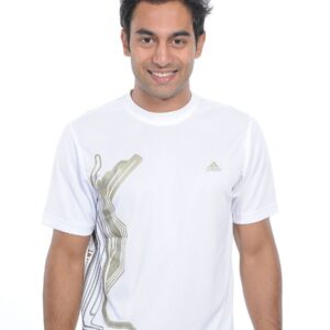 ADIDAS Mens Graphic White Tee