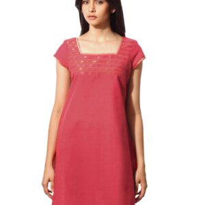 Aurelia Women Dobby Red Kurta