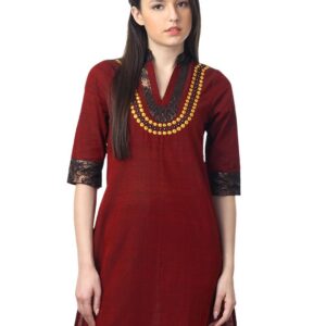 Mother Earth Women Maroon Kurta