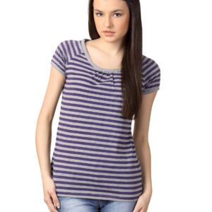 Tokyo Talkies Women Grey Melange Top