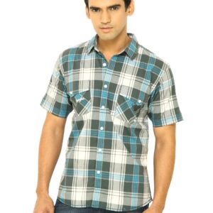 Wrangler Men Urban Big Check White Shirts