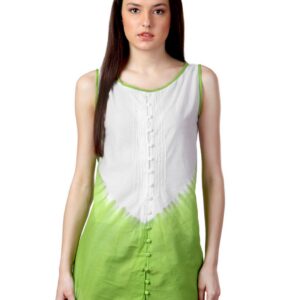 Sepia Women White & Green Top