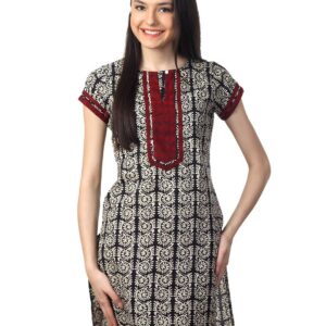 Mother Earth Women Black Kurta