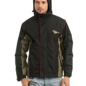 Just Natural Unisex Black Rain Jacket