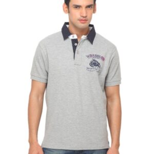 Wrangler Men Grey Polo T-shirt