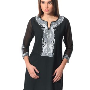 Aneri Women Black Kurta