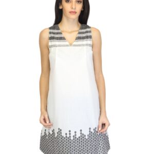 W Women Printed Off White Kurta