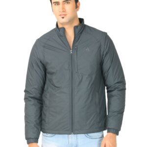 ADIDAS Men Solid Grey Jacket