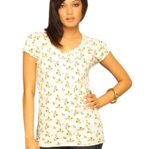Wrangler Women's Ditsy Floral Vanilla White T-shirt