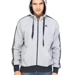 ADIDAS Men Solid Grey Jackets