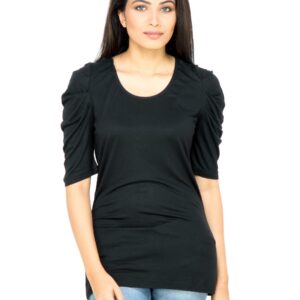 s.Oliver Women Solid Black Top