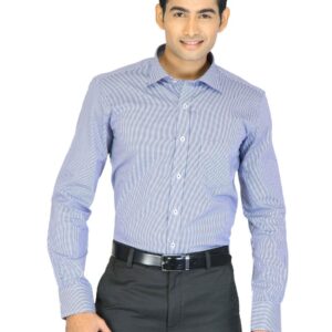 Genesis Men Check Navy Blue Shirts
