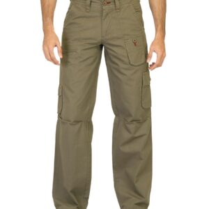 Probase Men Solid Olive Cargos