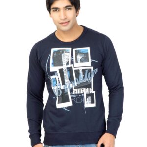 Status Quo Men Printed Navy Blue Tshirts