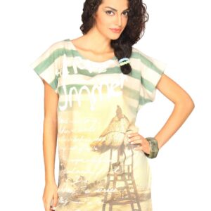 UCB Women's Photo Prints Light Green T-shirt