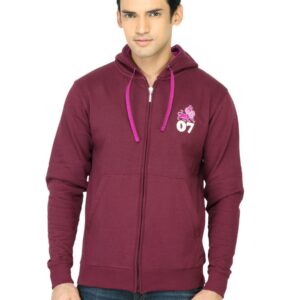 Myntra Men Solid Maroon Sweatshirt