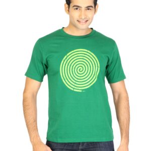Tantra Men Green Printed T-shirt