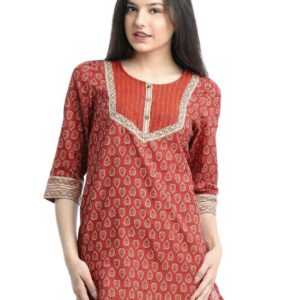 Aurelia Women Rust Kurti