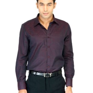 Turtle Solid Men Purple Shirt