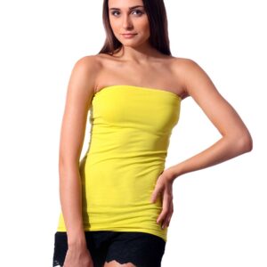 ONLY Women Live Love Yellow Tube Top