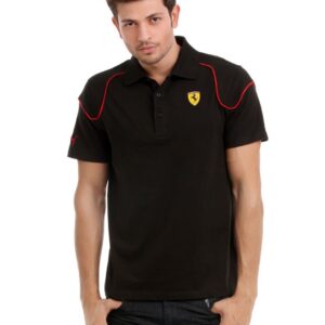 Puma Men Black Ferrari Polo T-shirt