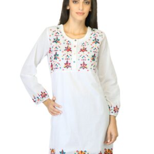 BIBA Women White Kurta