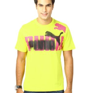Puma Men punk logo tee Yellow Tshirts