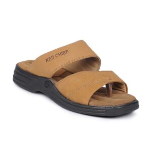 Red Chief Men Khaki Slippers
