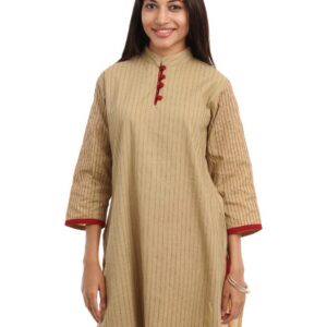 Shree Women Beige & Red Kurta