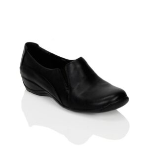 Clarks Women Black Leather Flat Shoes