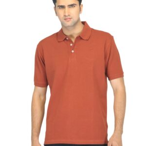Proline Men Rust Brown Polo T-shirt
