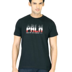 Proline Men Black Printed T-shirt