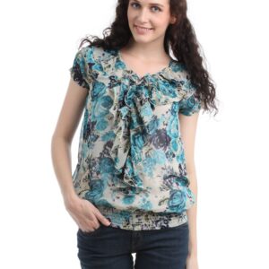 Myntra Women Blue Printed Top