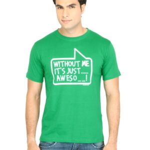 Inkfruit Men Green Awesome Printed T-Shirt