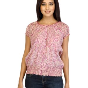 Mumbai Slang Women Printed Pink Top
