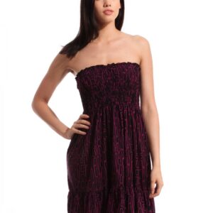 Tonga Women Printed Black Dress