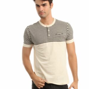 French Connection Men Cream T-shirt