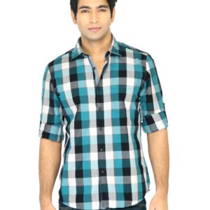 Turtle Check Men Black Shirt