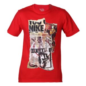 Nike Men Printed Red T-shirt