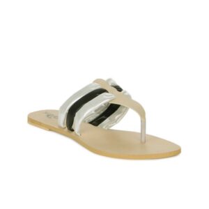 Portia Women Sliver & Black Sandals